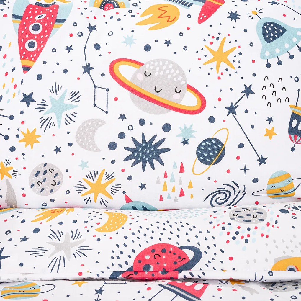 4Home Lenjerie de pat din bumbac pentru copiiCosmic Adventure, 100 x 135 cm, 40 x 60 cm, 100 x 135 cm, 40 x 60 cm