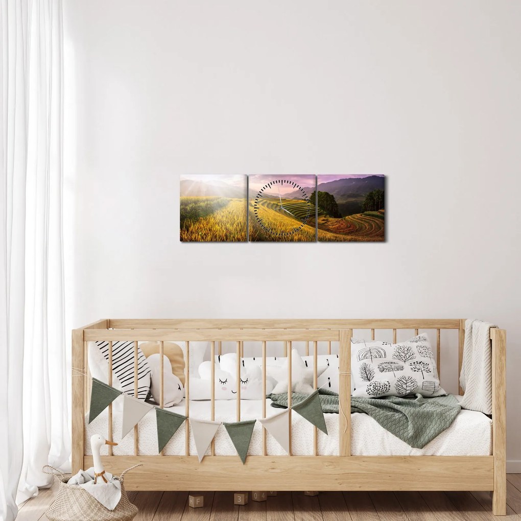 Tablou peisajului (cu ceas) (90x30 cm)