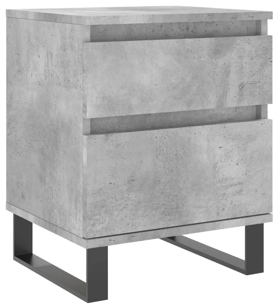 vidaXL Noptieră, gri beton, 40x35x50 cm, lemn compozit