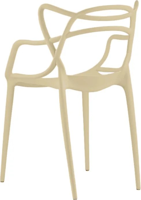 Scaun de masa KATO din plastic, bej