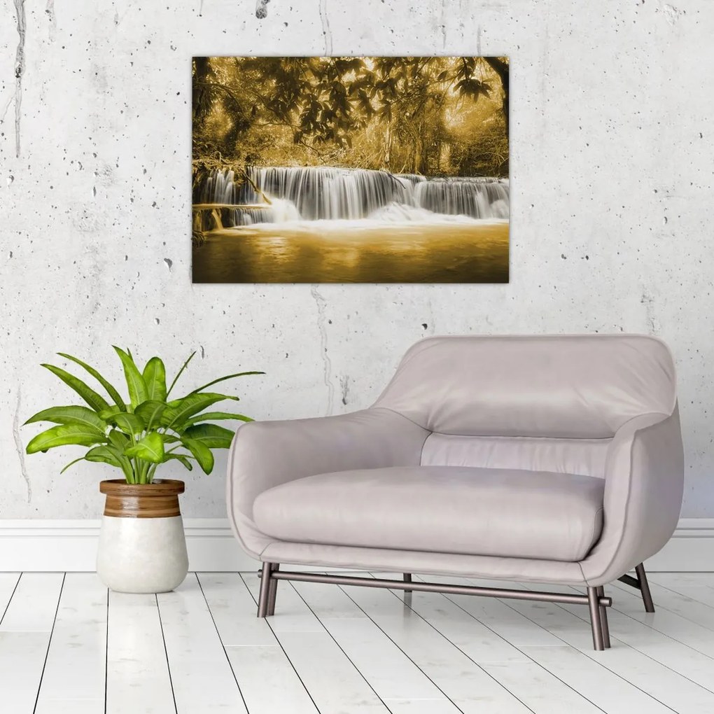 Tablou - Cascadă, de epocă (70x50 cm)