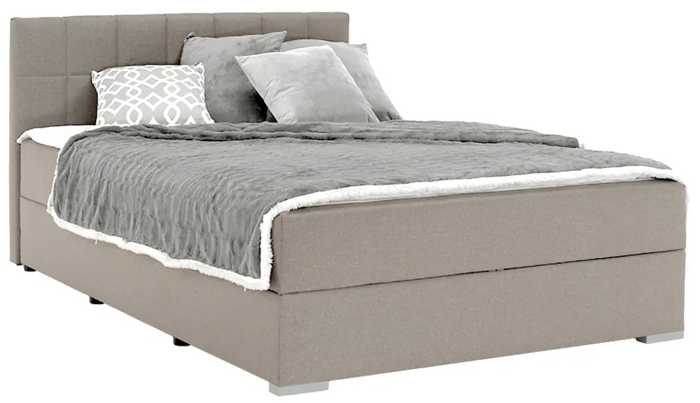 Pat tip BOXSPRING 140x200, taupe gri-maro, FERATA TV KOMFORT