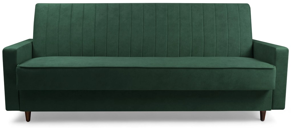Canapea extensibilă Wars - catifea verde Kronos 14 / picioare wenge