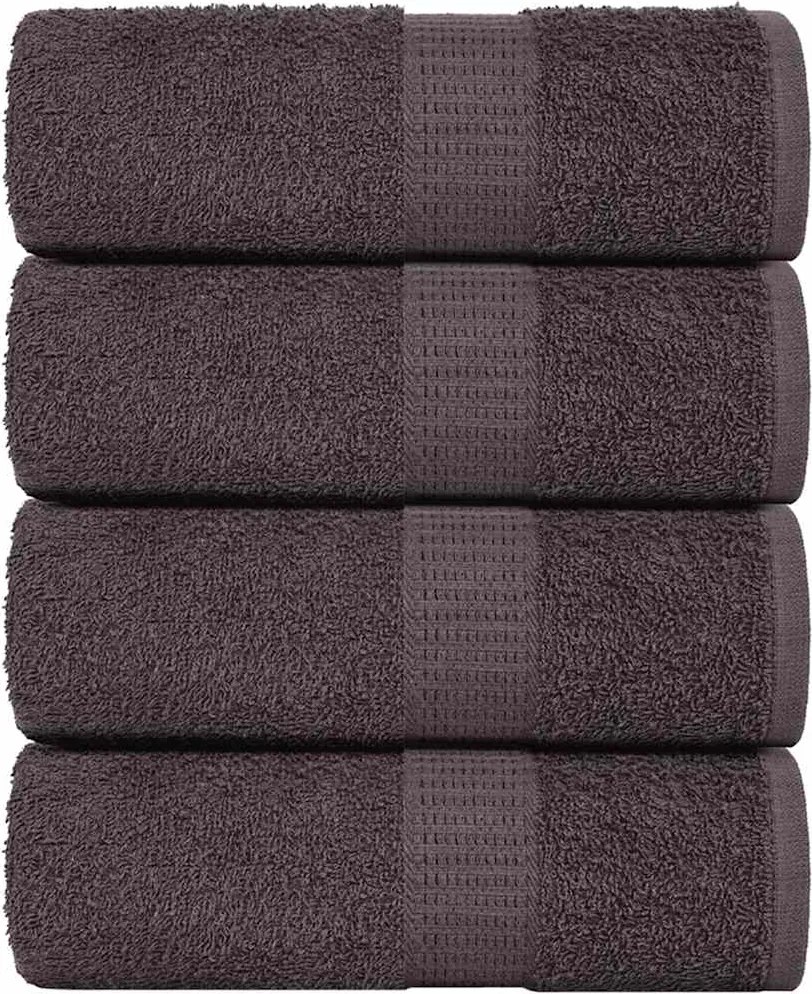 vidaXL Lavete de baie, FROGN, 4 buc., antracit, 15x21 cm, 360 g/m²