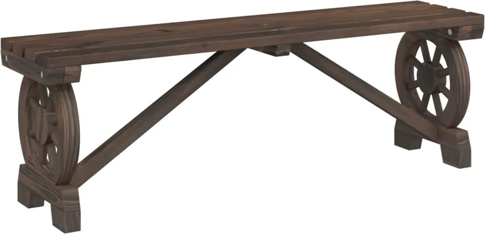 vidaXL Bancă de grădină, 115 cm, lemn masiv de brad