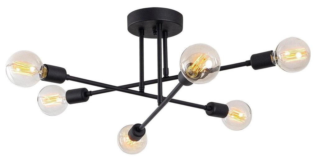 Lustra Luminar, Neagra, 64 x 64 cm