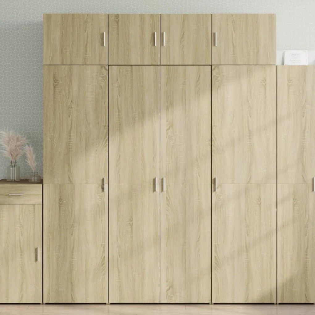 vidaXL Dulap de depozitare stejar sonoma 80x42,5x225 cm lemn prelucrat