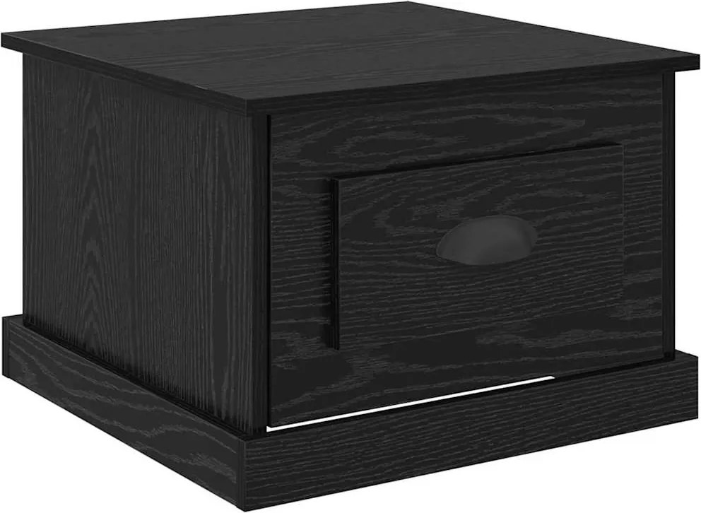 vidaXL Masă de cafea Stejar Negru 50 x 50 x 35 cm Lemn compozit