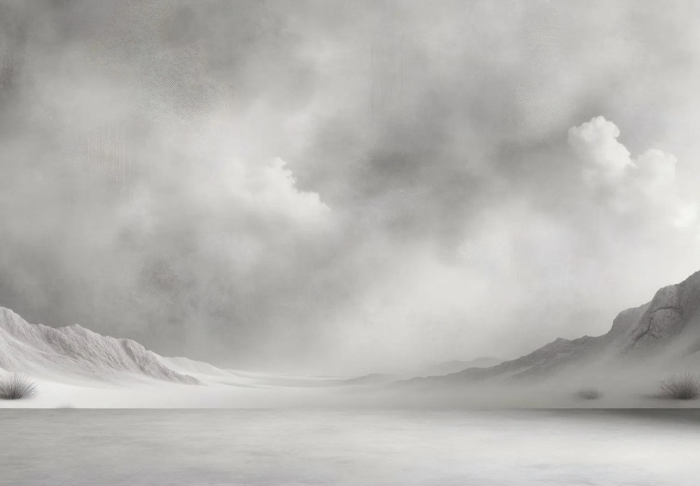 Fototapet - Pustiu gri (147x102 cm)
