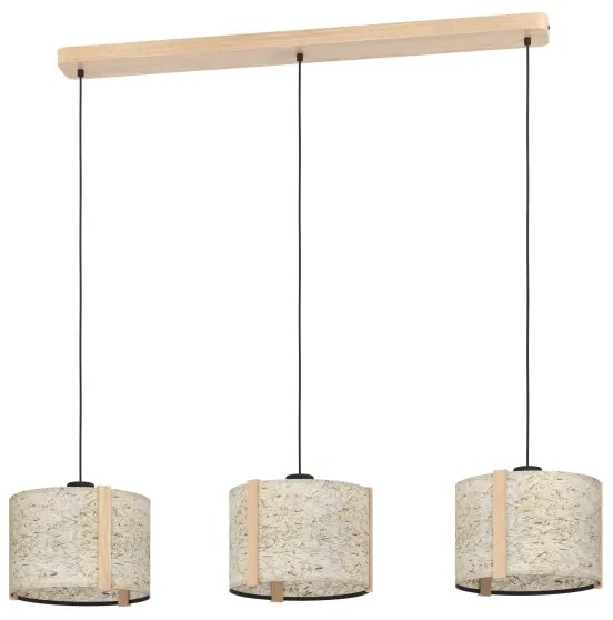 Lustră pe cablu Eglo 390324 HONTONGAS 3xE27/25W/230V bej