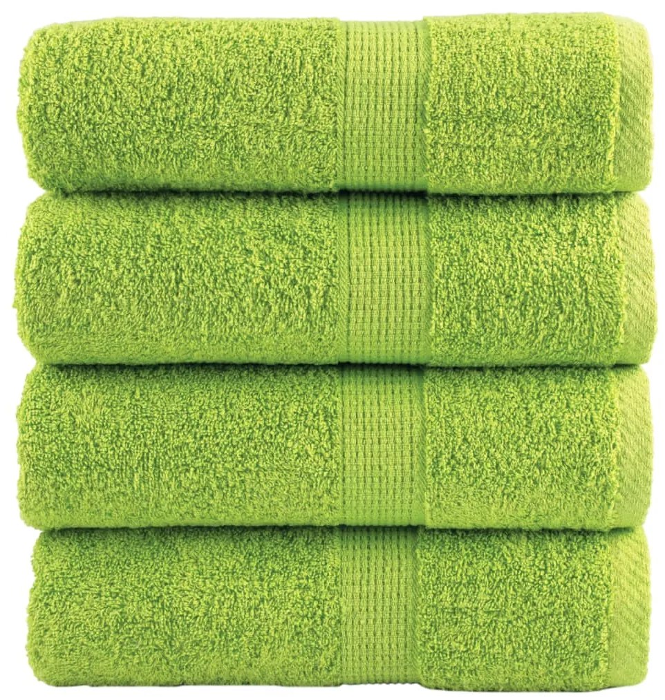vidaXL Prosoape oaspeți premium SOLUND 4 buc. verde 30x50 cm 600 gsm