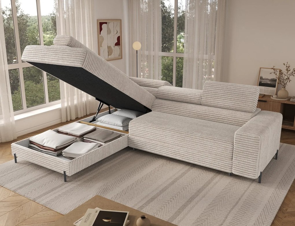 Colțar lemn masiv Colesio Extensibil 274x200 cm Personalizabil - Dreapta, Modullo 40