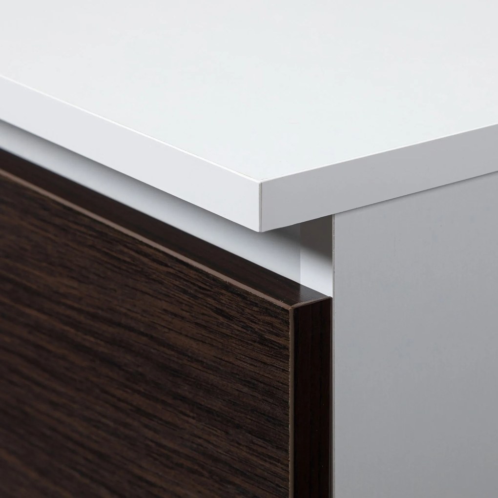 Masă PC Behati (Alb + wenge). 1069461