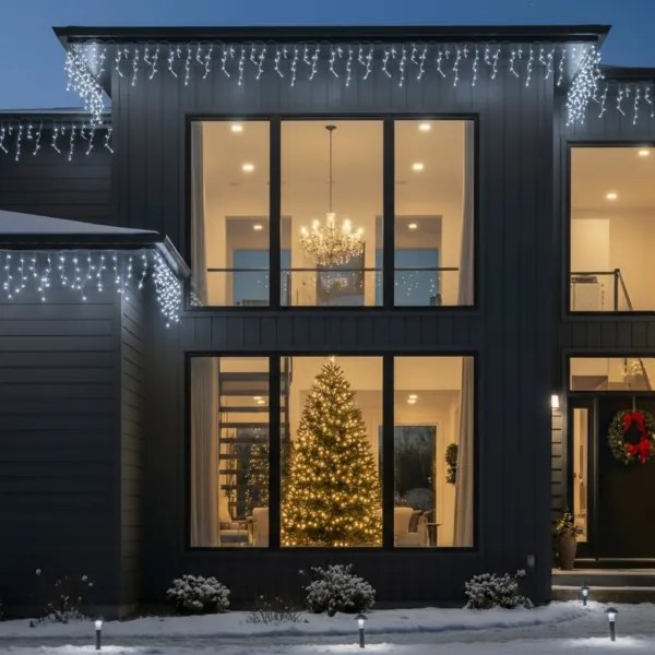 Brilagi - Ghirlandă LED de exterior pentru Crăciun, 400 LED, 8 funcții, 23 m, IP44, alb rece