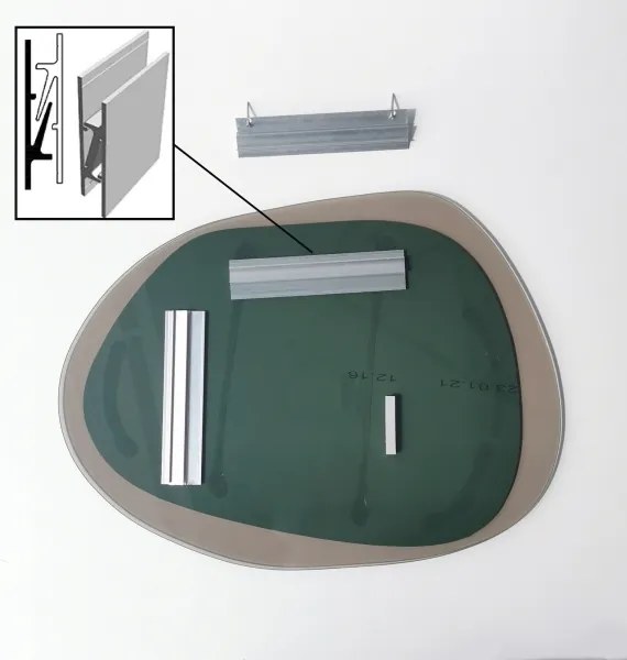 Oglindă de perete AQUA 55x75 cm bronz