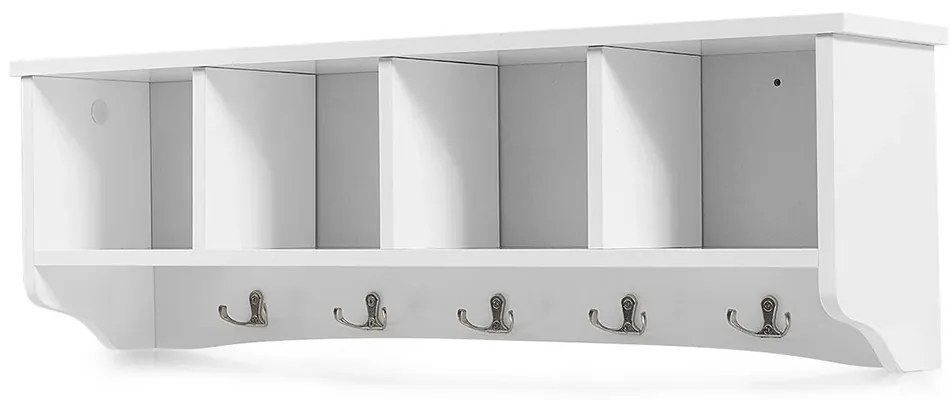 Cuier de perete cu compartimente de depozitare