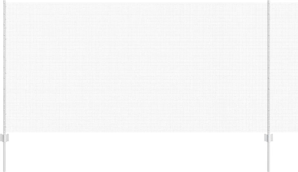 vidaXL Gard cu Stâlp Argintiu 1,2 x 50 m Oțel