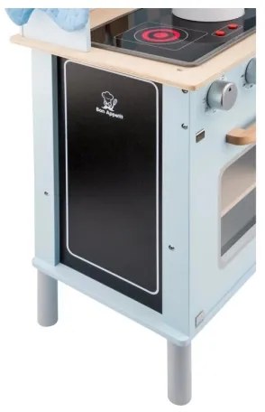 Bucătărie din lemn cu accesorii New Classic Toys albastru deschis