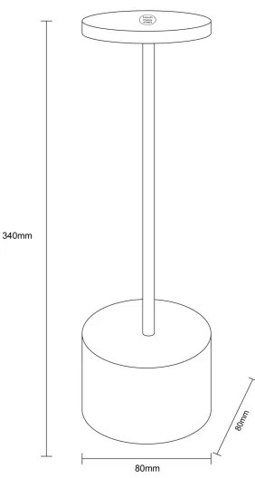 Globo 21019N - Lampă de birou LED reglabilă POLINA LED/1,2W/3,7V