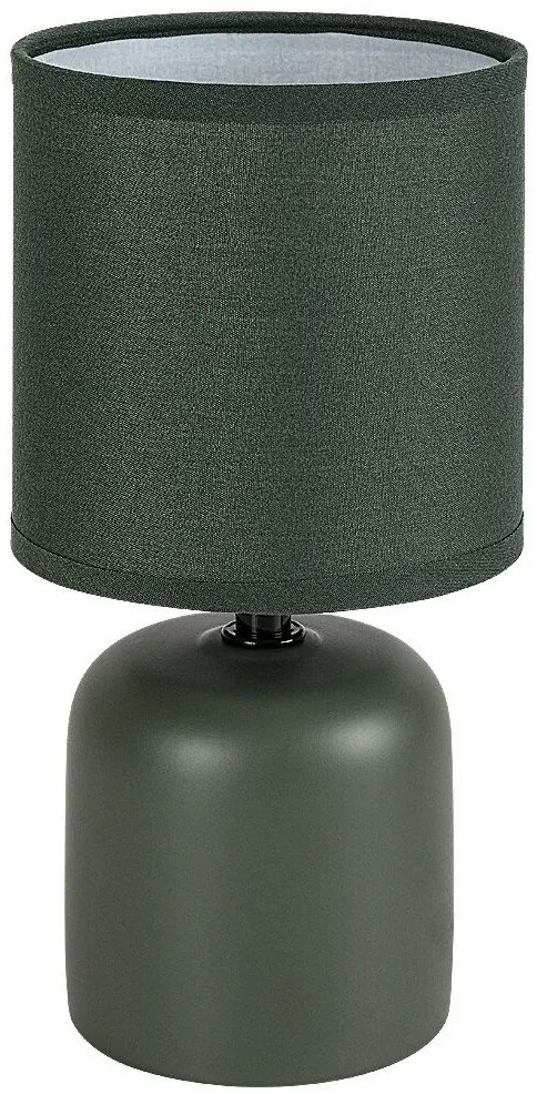 Lampa de masa ceramica si abajur verde Daphni