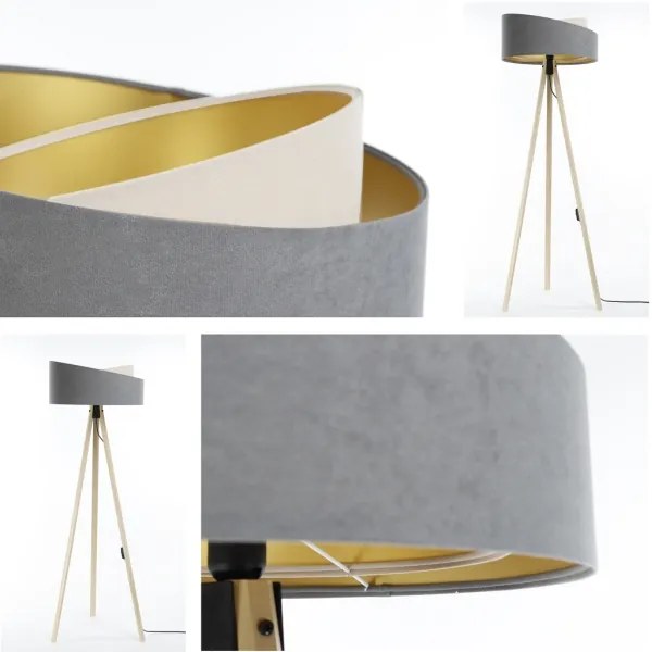 Lampadar GALAXY 1xE27/60W/230V gri/bej