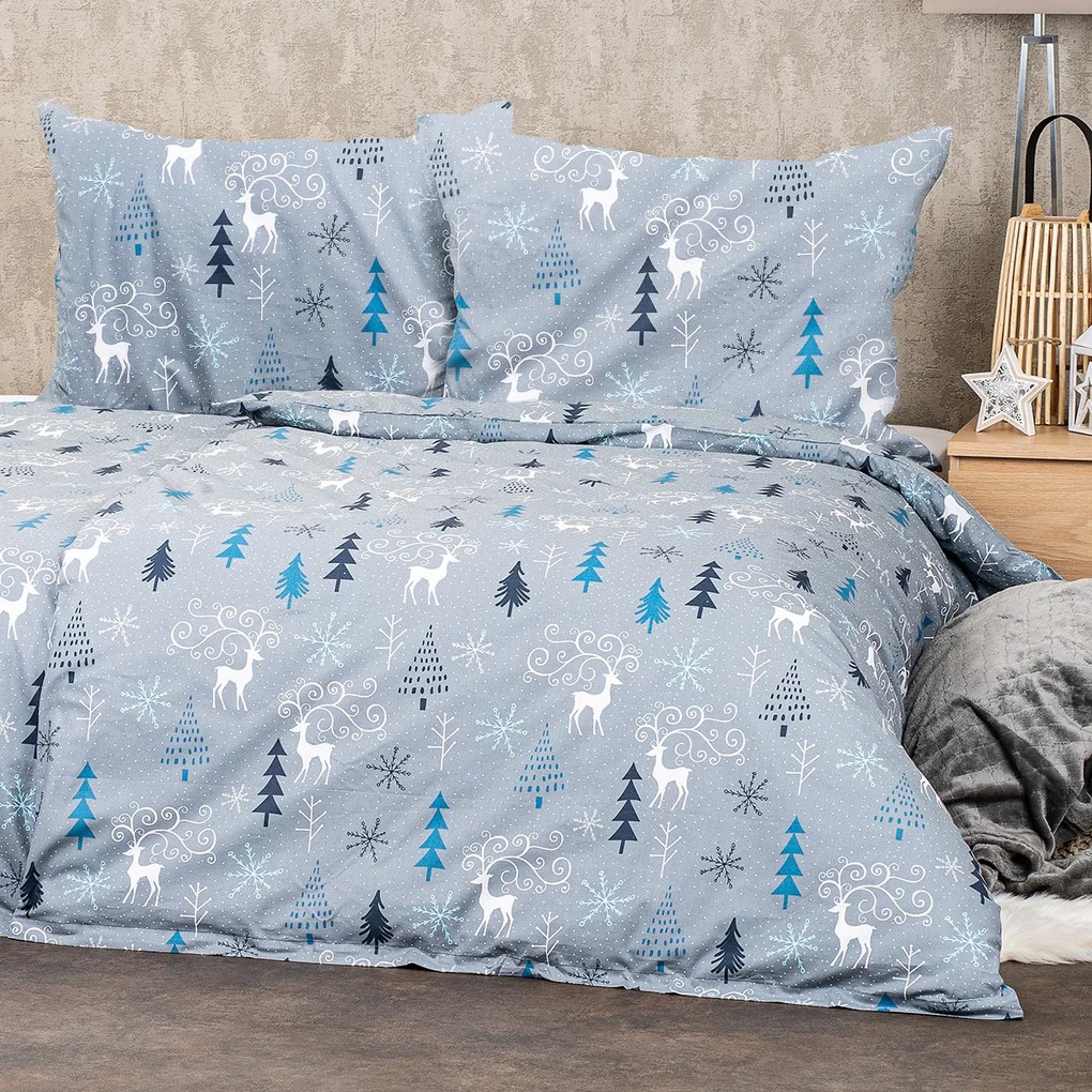 Lenjerie de pat din bumbac 4Home Elegant deer grey, 140 x 200 cm, 70 x 90 cm, 140 x 200 cm, 70 x 90 cm