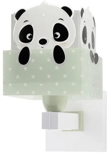 Dalber 63169H - Lampa de perete pentru copii PANDA 1xE27/60W/230V verde