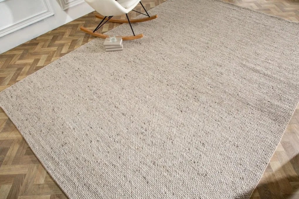 Covor WOOL XXL 350x240cm gri argintiu din lana