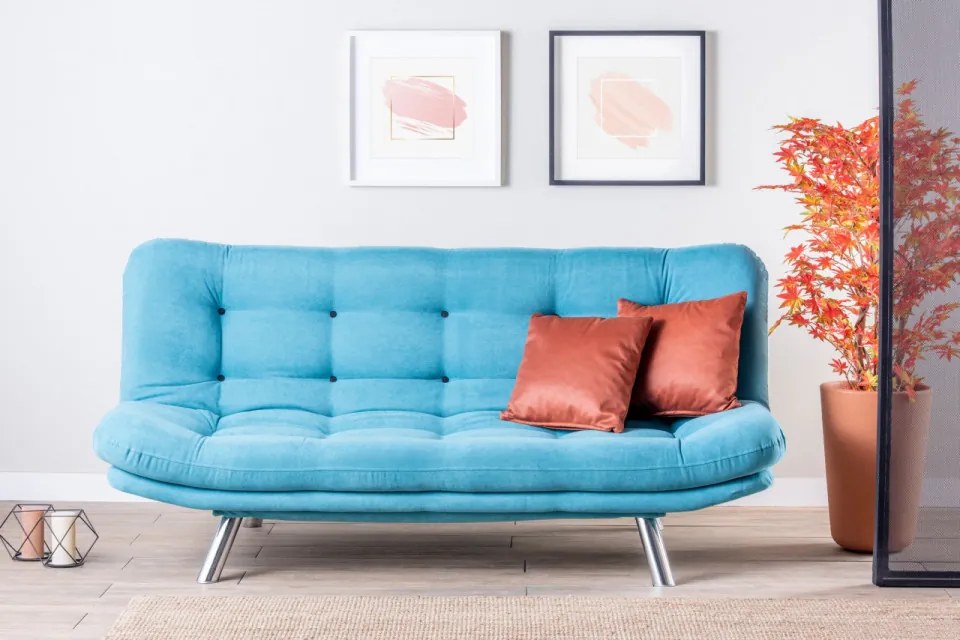 Canapea Extensibilă cu 3 Locuri Misa Sofabed, Turquoise