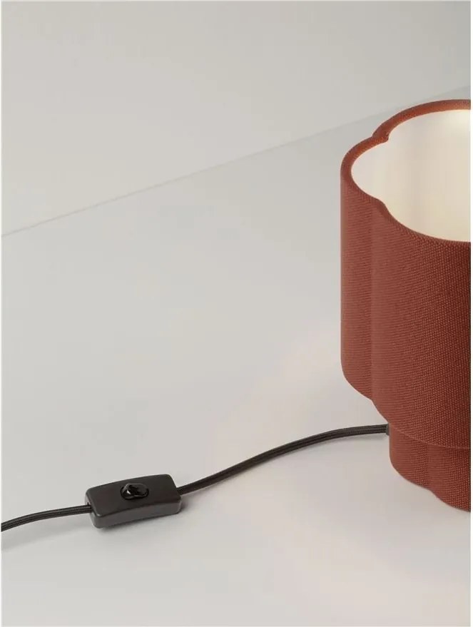 Veioza, Lampa de masa cu abajur rosu maroniu BLOOSY