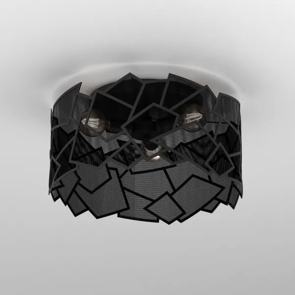 Plafonieră CAMO 3xE27/15W/230V negru