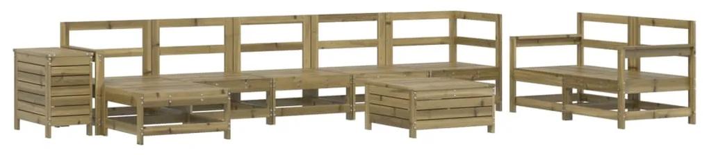3250675 vidaXL Set canapea de grădină, 10 piese, lemn de pin tratat