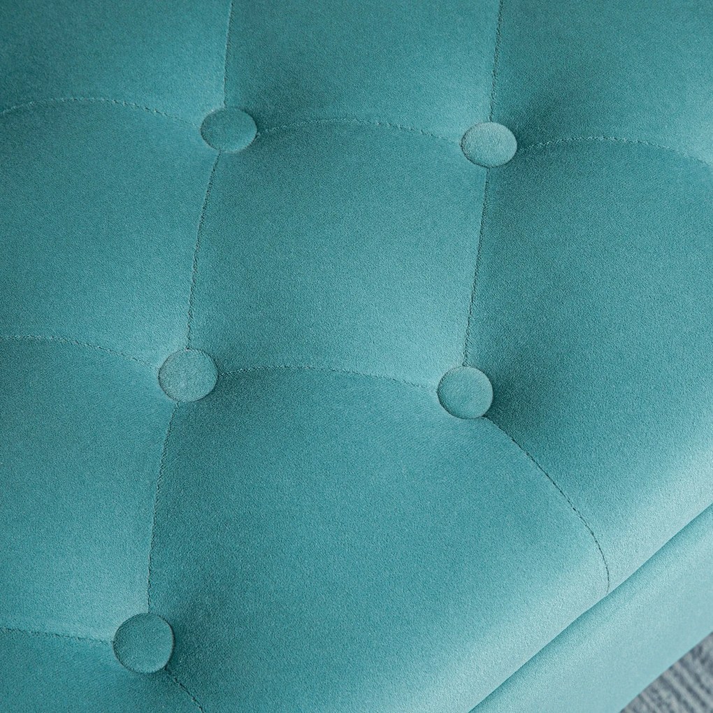 HOMCOM Bancă de Depozitare din Țesătură tip Catifea cu Spațiu Ascuns, Bej | Aosom Romania