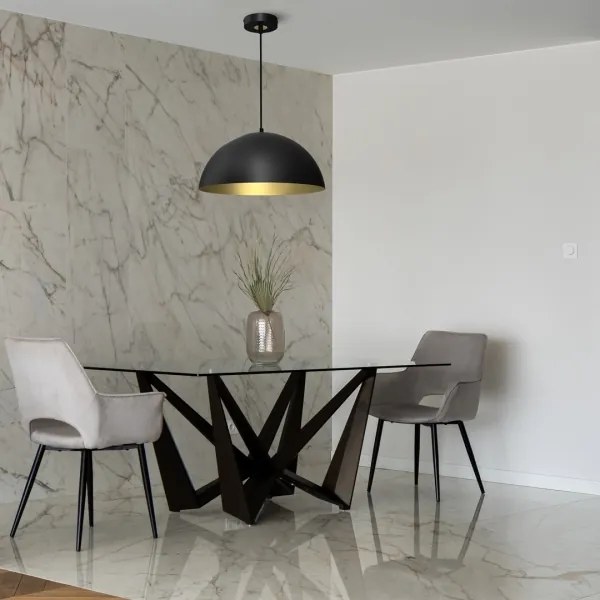 Lustră pe cablu BETA 1xE27/60W/230V d. 45 cm neagră