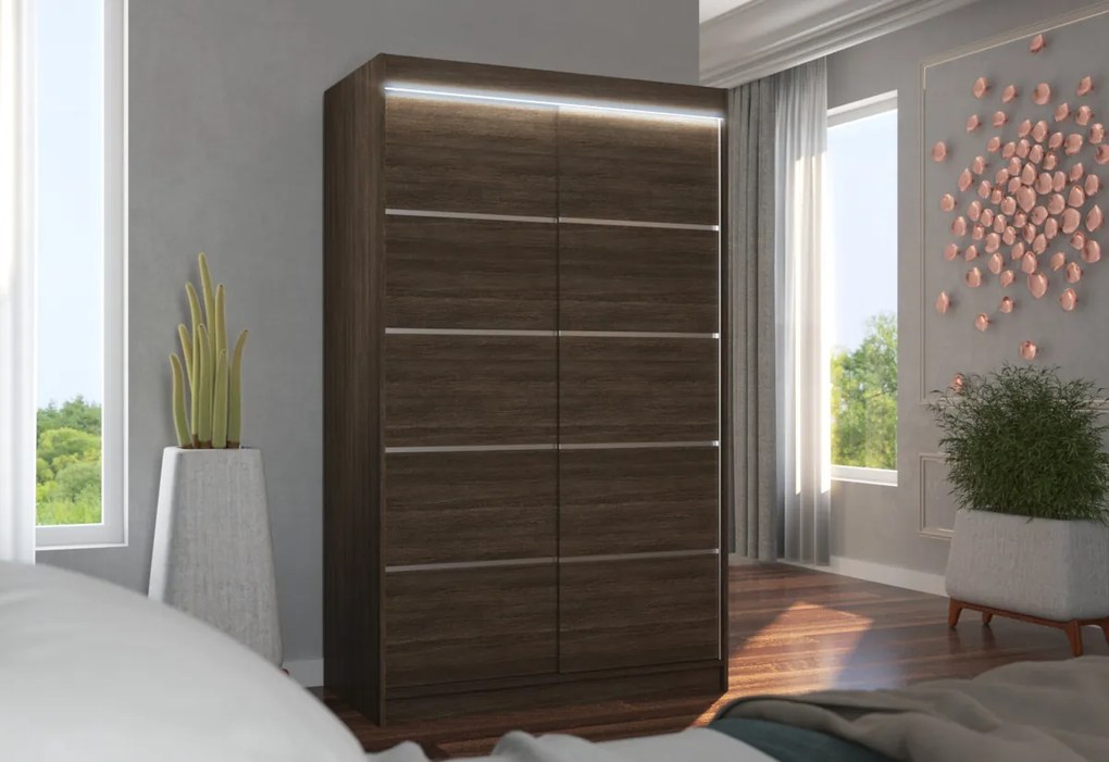 Expedo Dulap glisant LISO, 120x200x58, sonoma