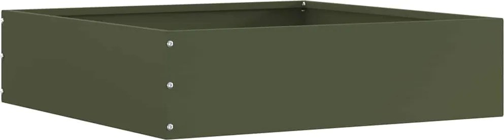 vidaXL Margine pentru gazon Olivengrønn 50 x 50 x 13 cm Oțel
