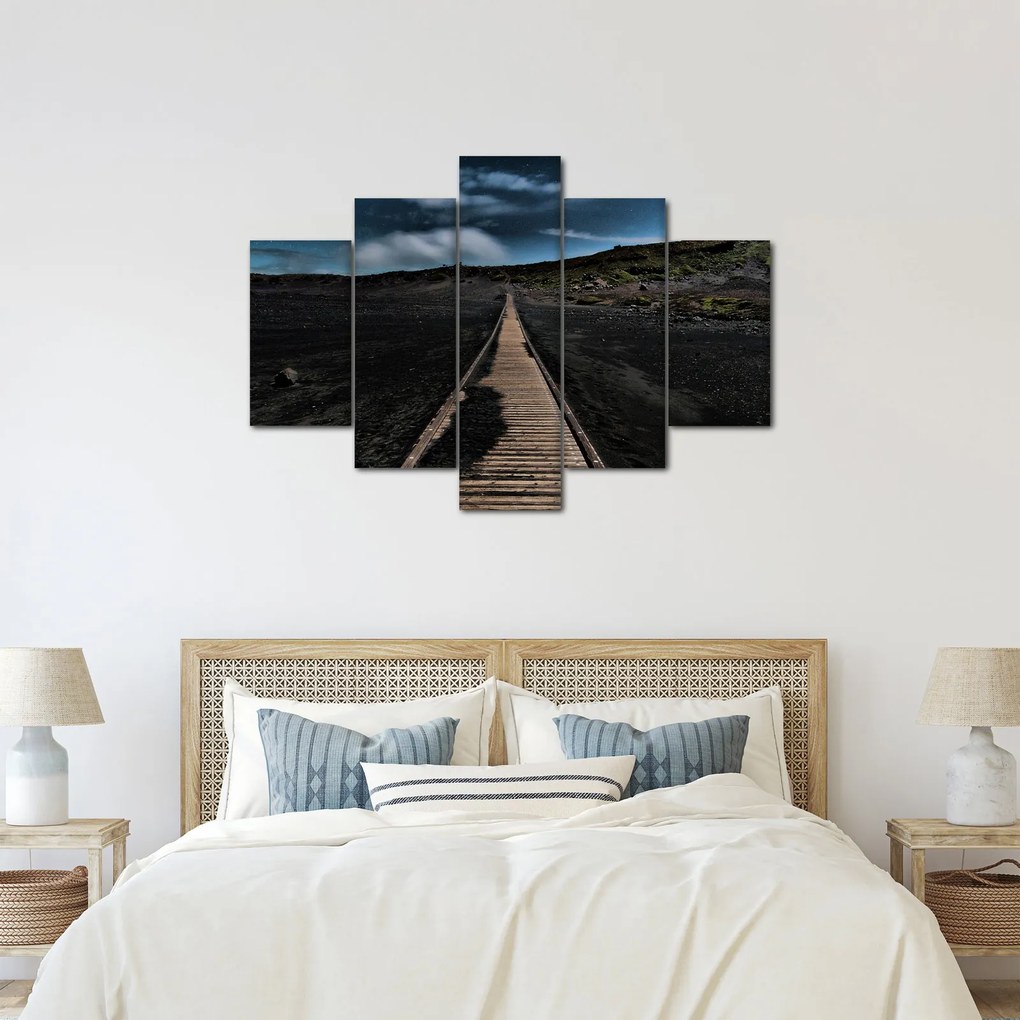 Tablou drumul de lemn în amurg (150x105 cm)