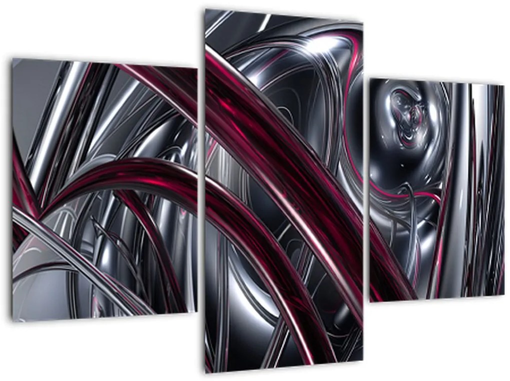 Tabloul cu abstracție gri (90x60 cm)
