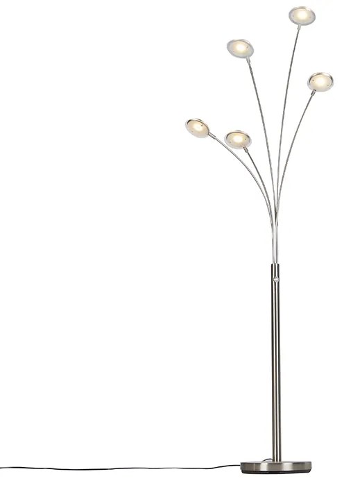 Lampă de podea din oțel incluzând LED cu dimmer tactil - Sixties Trento