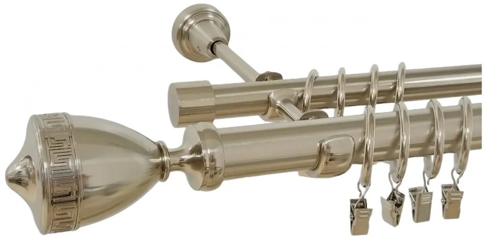 Galerie dubla VERSUS 25/19 - INOX (Alege marime: 140 cm)