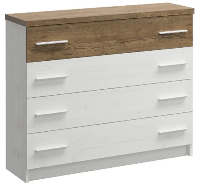 Supermobel Comoda MARKOS, 103x92x40, pin anderson/stejar