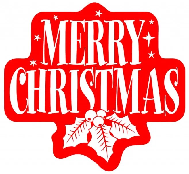 Sticker decorativ Ornament Merry Christmas