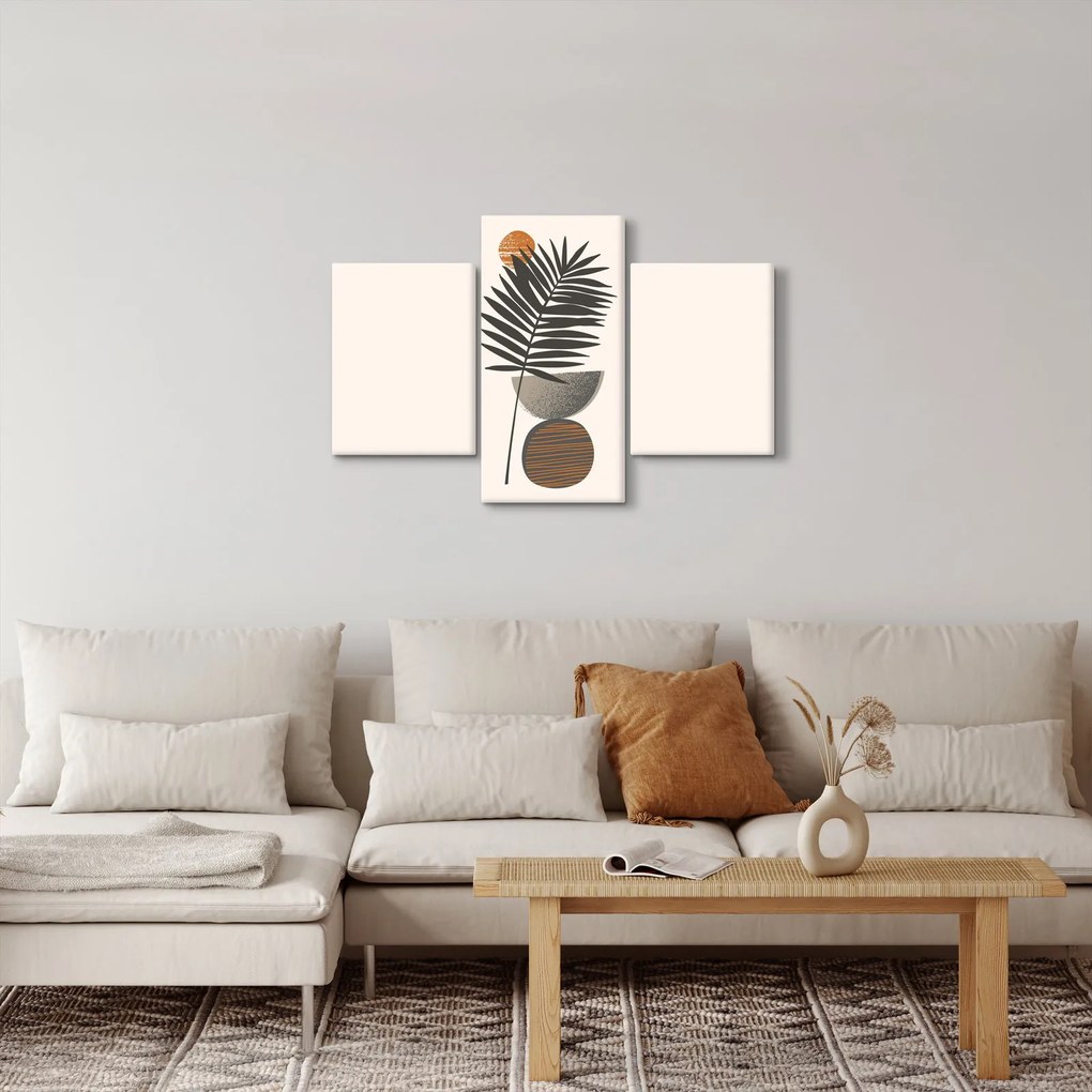 Tablou - Abstracție cu frunze de palmier (90x60 cm)