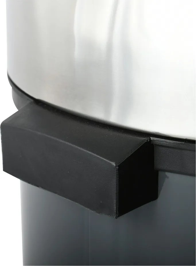 Coș de gunoi gri închis cu senzori de atingere din oțel 30 l – MSV