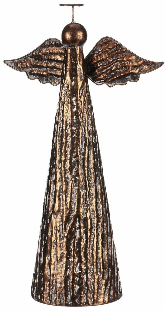 Decorație metalică de Crăciun pentru așezat Înger, mărime XL, cupru