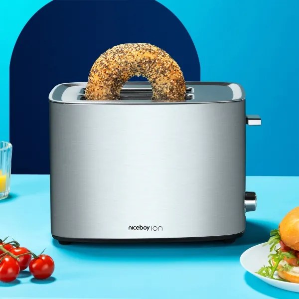 Prăjitor de pâine cu două fante și accesoriu Niceboy ION Cruncher C4 850W/230V oțel inoxidabil