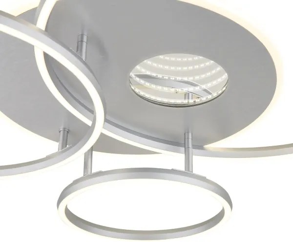 Globo 48466-54A-LED Plafonieră reglabilă INVERTINA 54W/230V 90x70 cm argintie + telecomandă