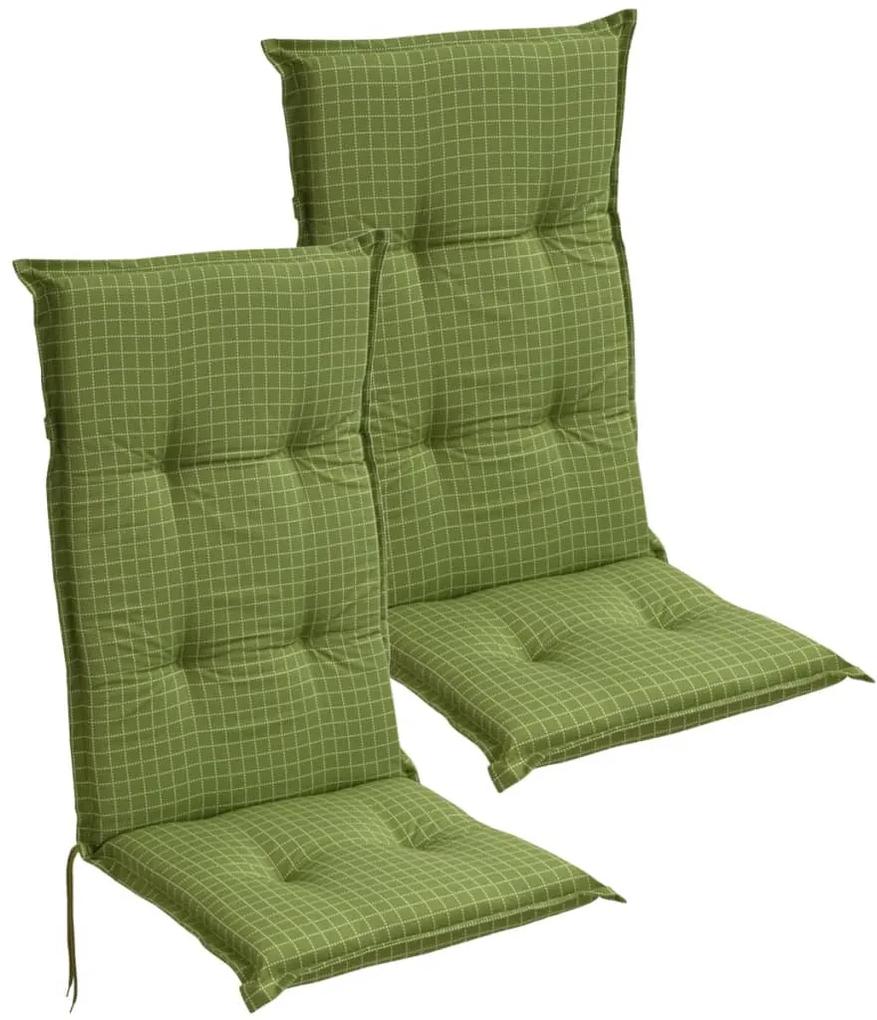 42114 vidaXL Perne pentru scaun de grădină 117 x 49 cm, verde, 2 buc.