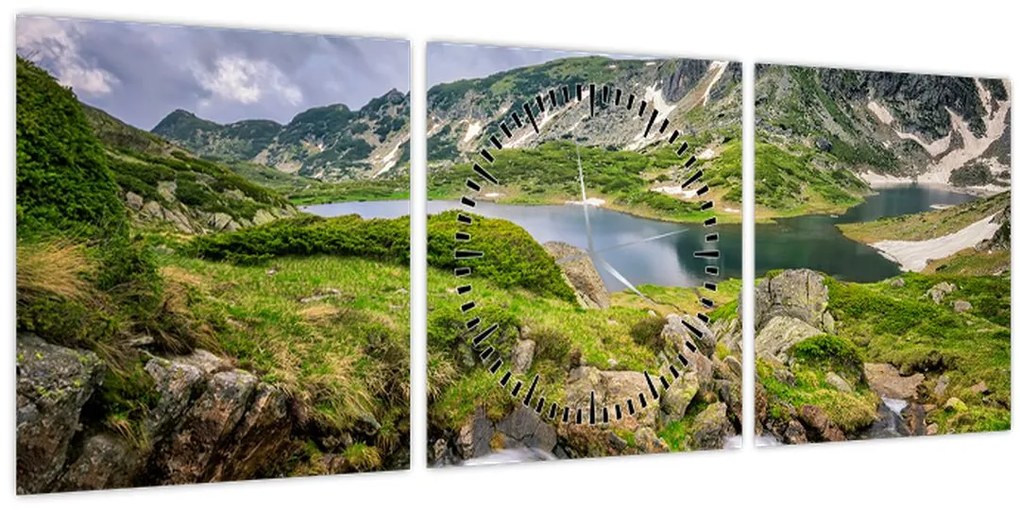 Tablou - Vedere la Muntele Rila (cu ceas) (90x30 cm)
