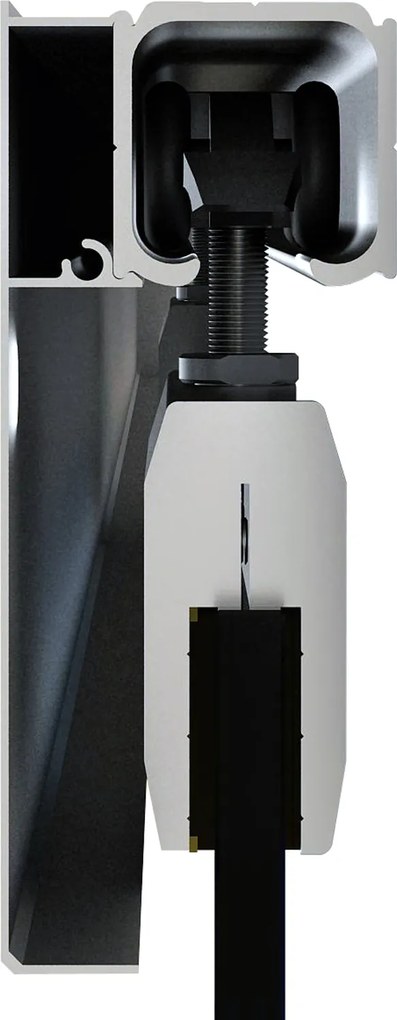 Homcom Usa Glisanta din Sticla Satinata – 102,5×205 cm cu Dungi Decorative | Aosom Romania